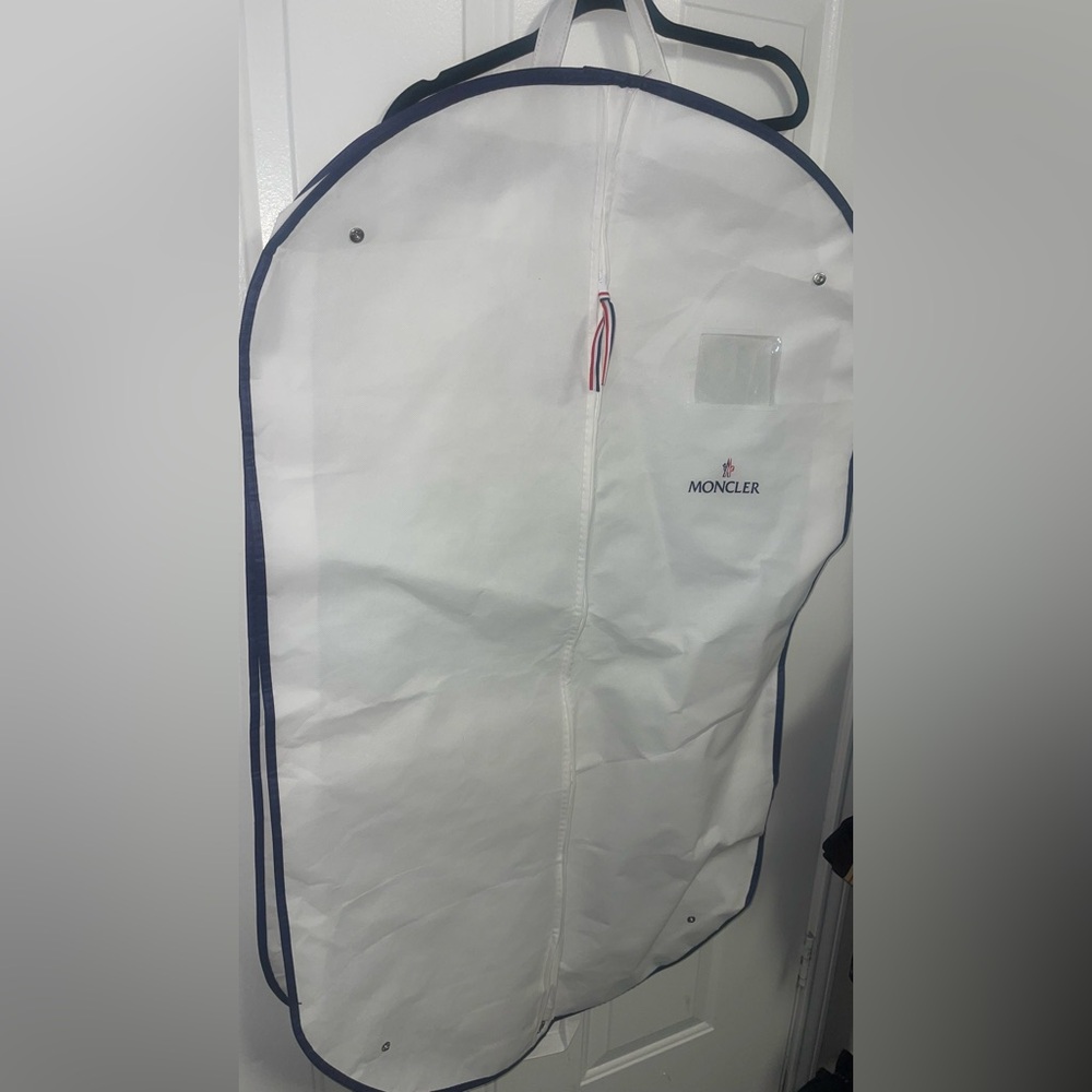 Moncler White and Blue Garment Bag